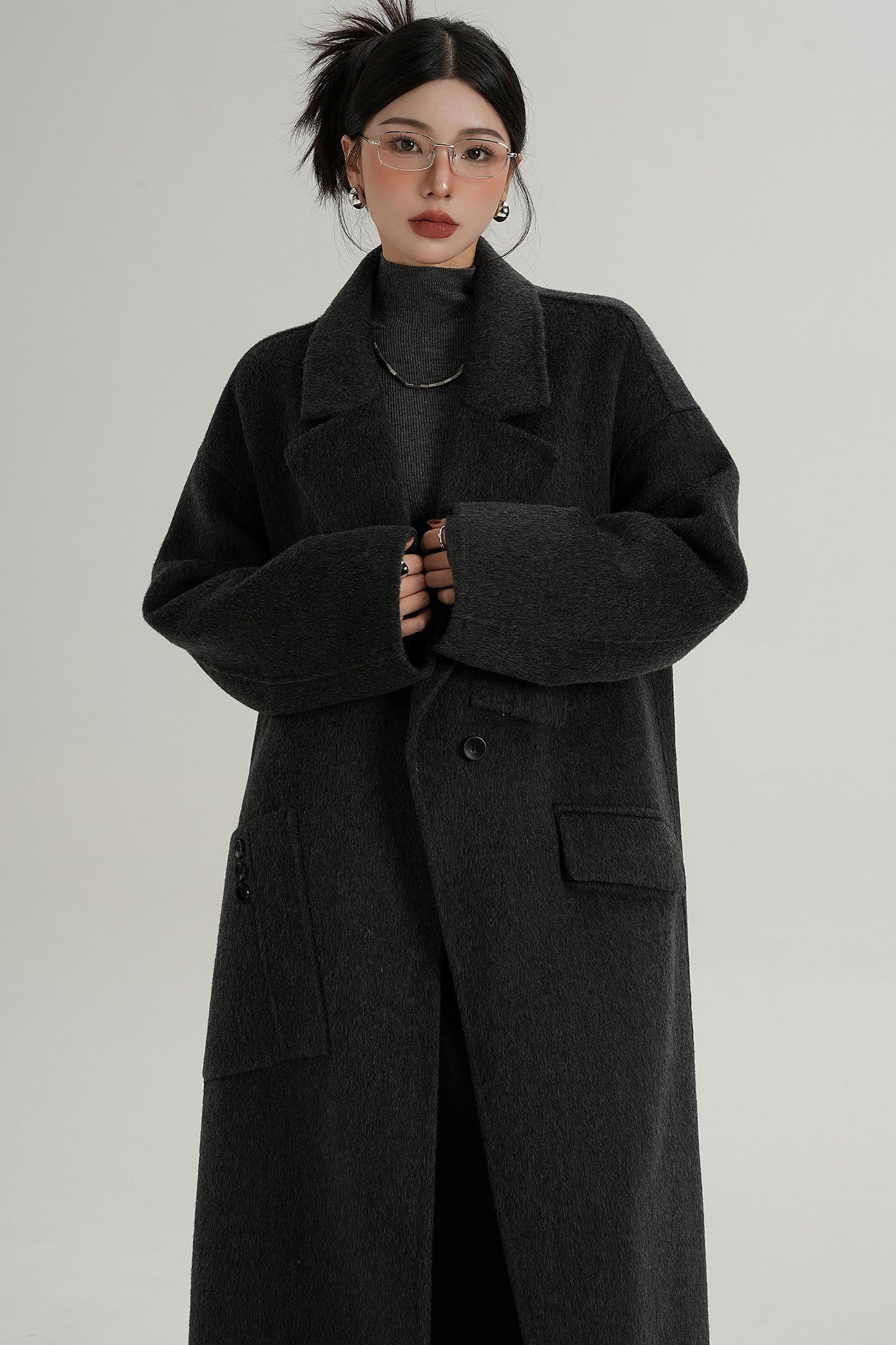 Pocket Design Wool Coat