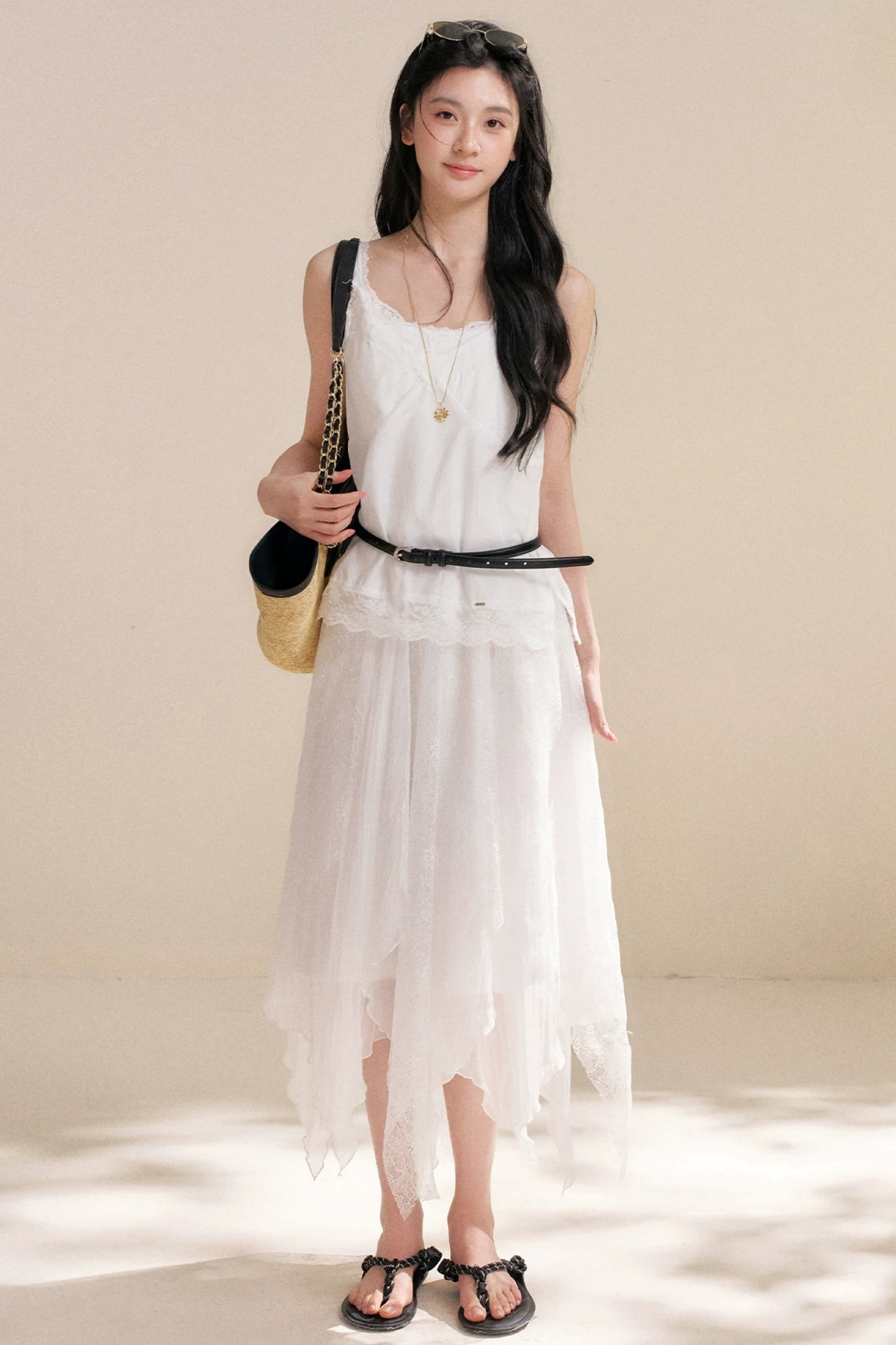 Romantic Asymmetrical Lace Skirt