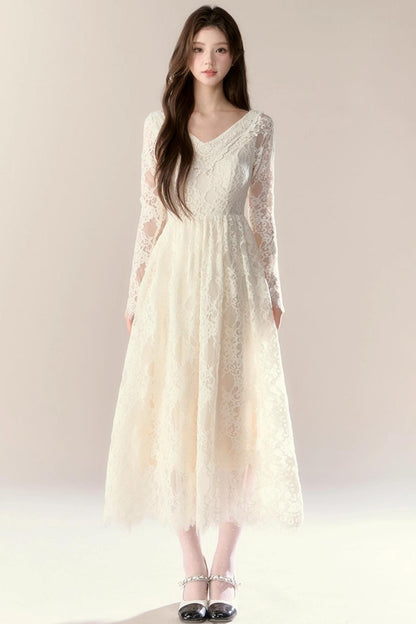Lace Story Long Dress
