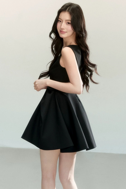 Black Bow Suspender Dress