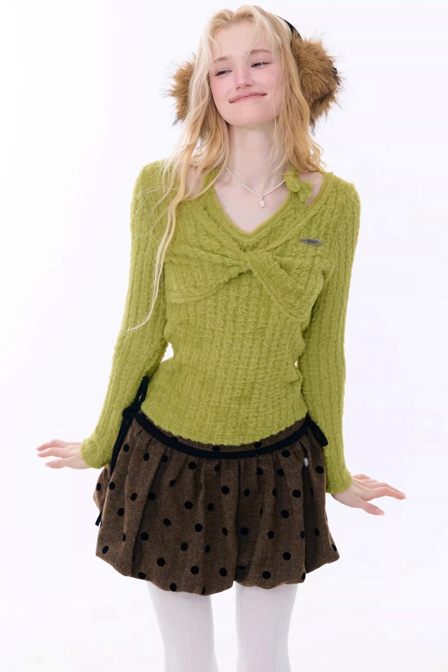 Retro Knit Halter Sweater