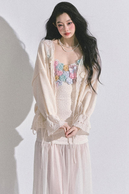 Autumn Floral Slip Dress Set-Up