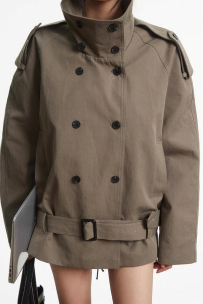 Retro Dark Khaki Work Jacket