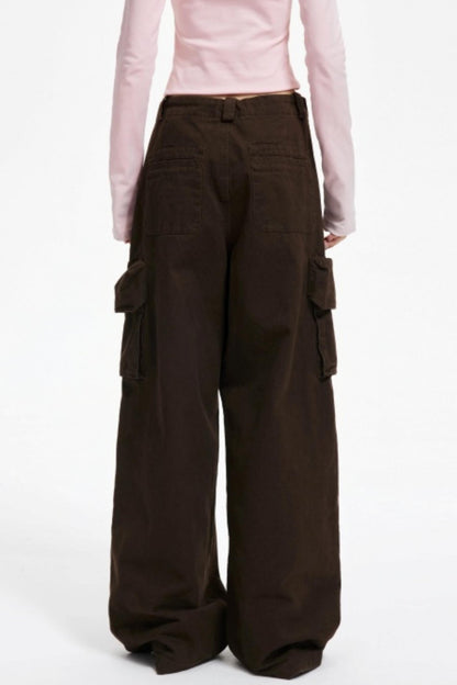 Vintage Drawstring Loose Cargo Pants