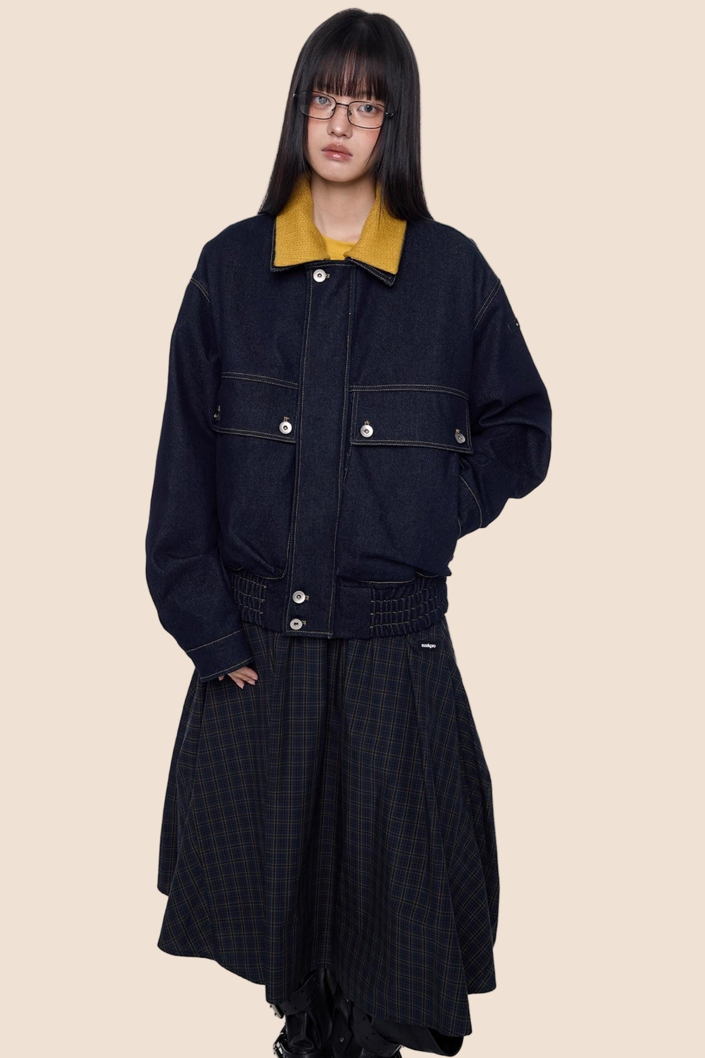 Vintage Denim Lapel Jacket