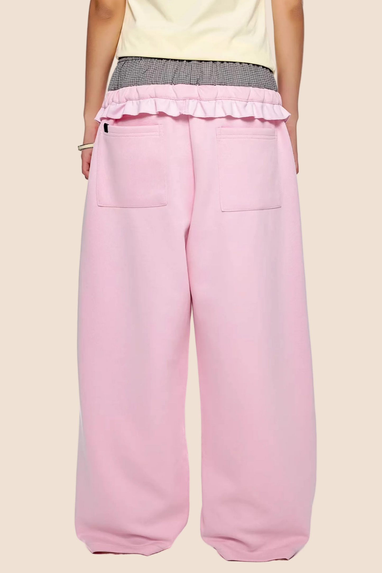 Plaid Patchwork Sweatpants