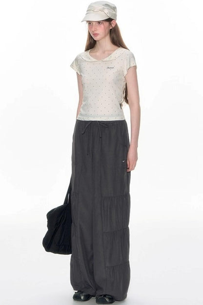 Summer Elasticated Wide-leg Pants