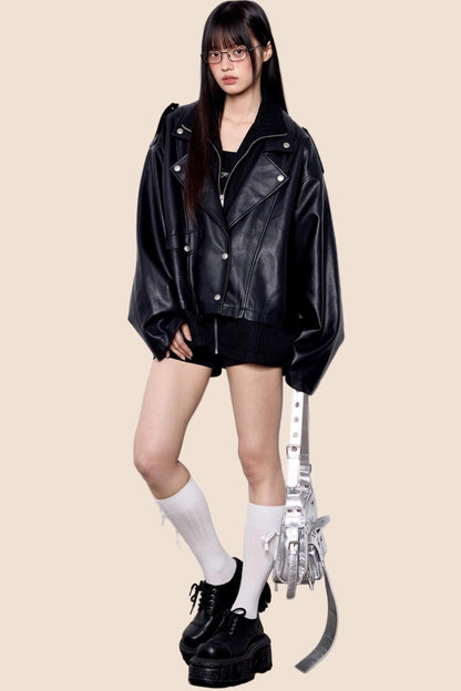 Autumn Retro PU Leather Jacket