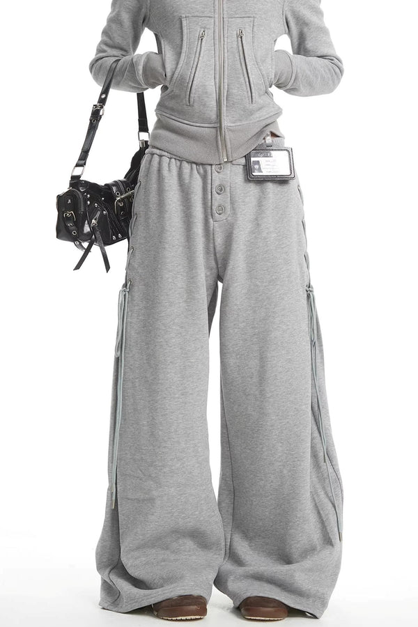 Korean Fur Collar Hooded Jacket Set-Up