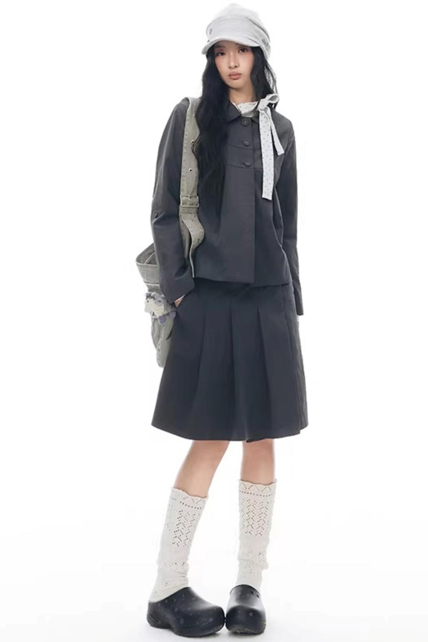 Tie-Neck Slim-Fit Blouse