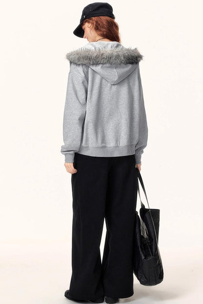 Winter Hooded Fur Collar Jacket
