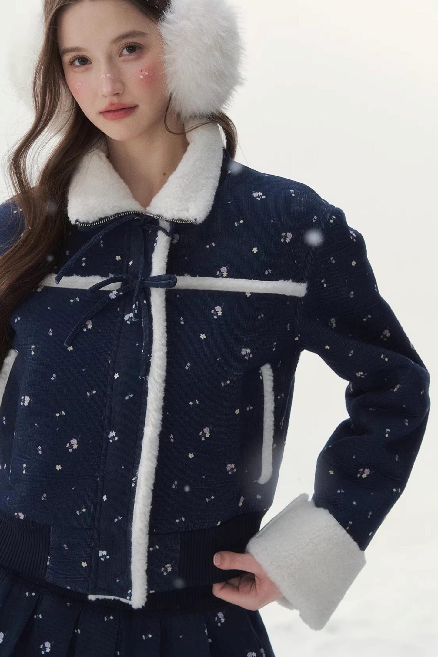 Retro Floral Patchwork Jacket Set-Up