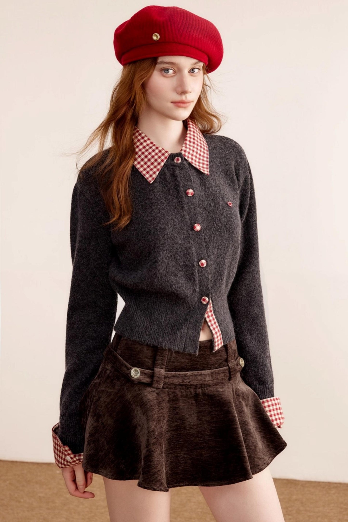 Patchwork Wool Cardigan Sweater