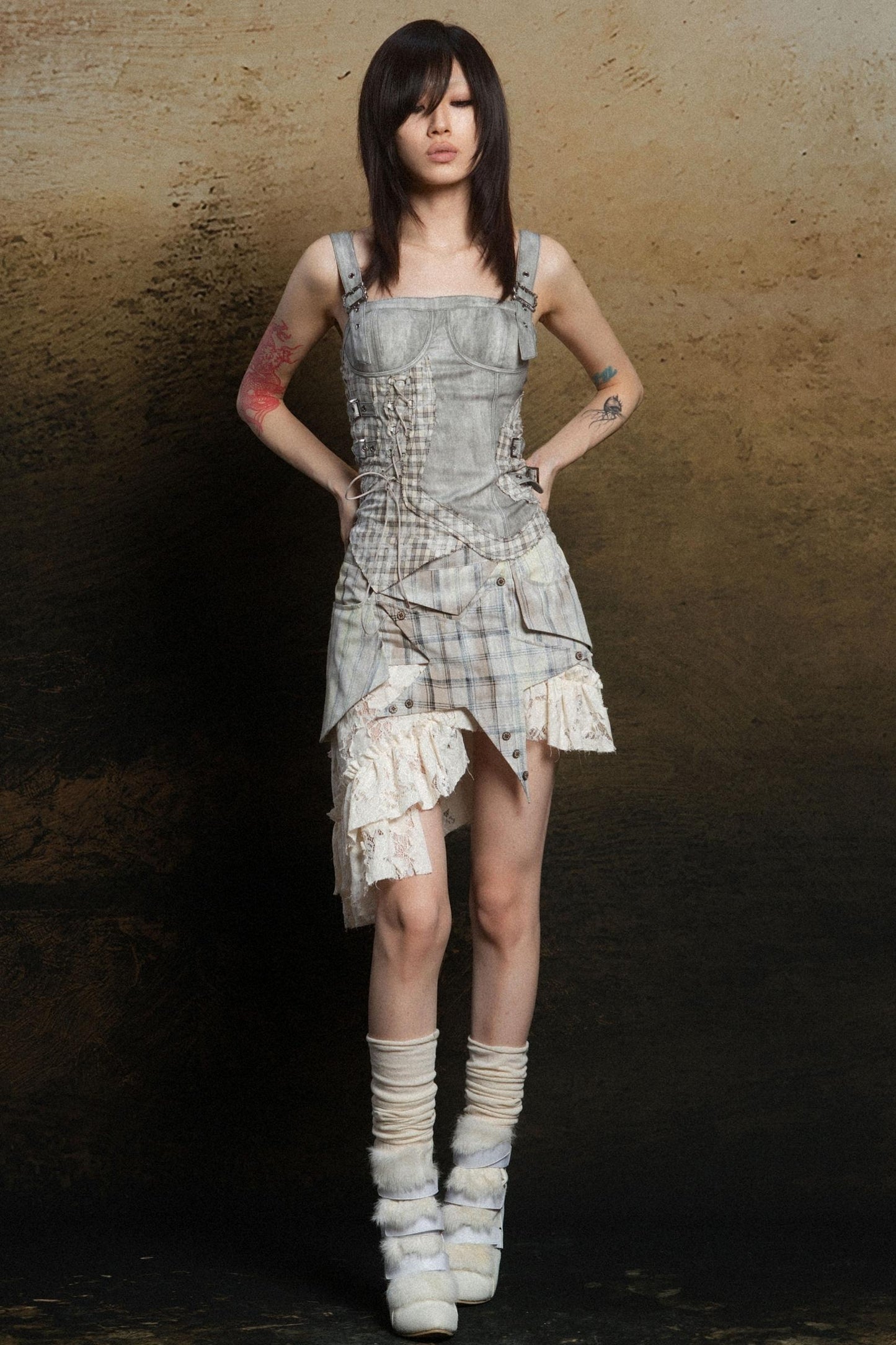 Punk Tiered Lace Skirt