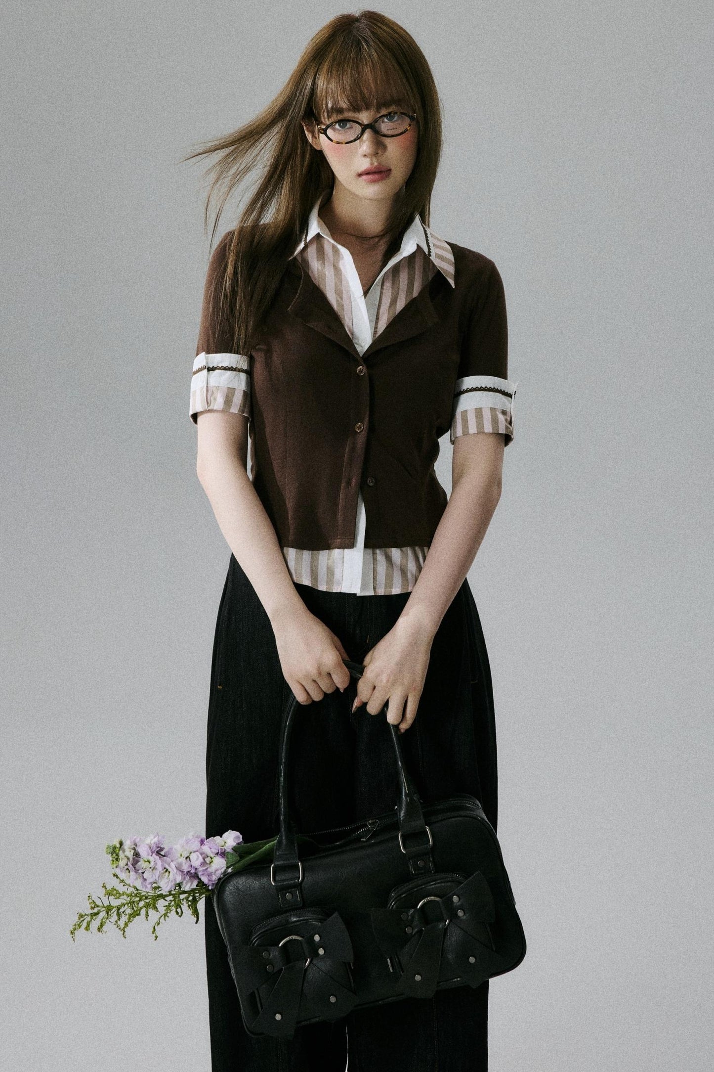 Brownish-Pink Layered Tee