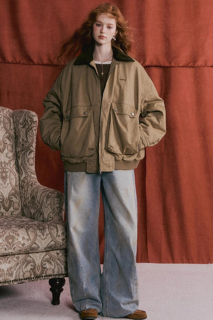 Corduroy Patchwork Retro Jacket Set-Up