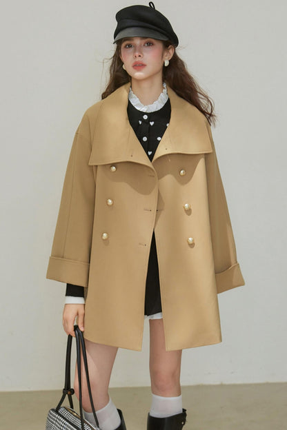 Retro Drop Sleeve Midi Coat