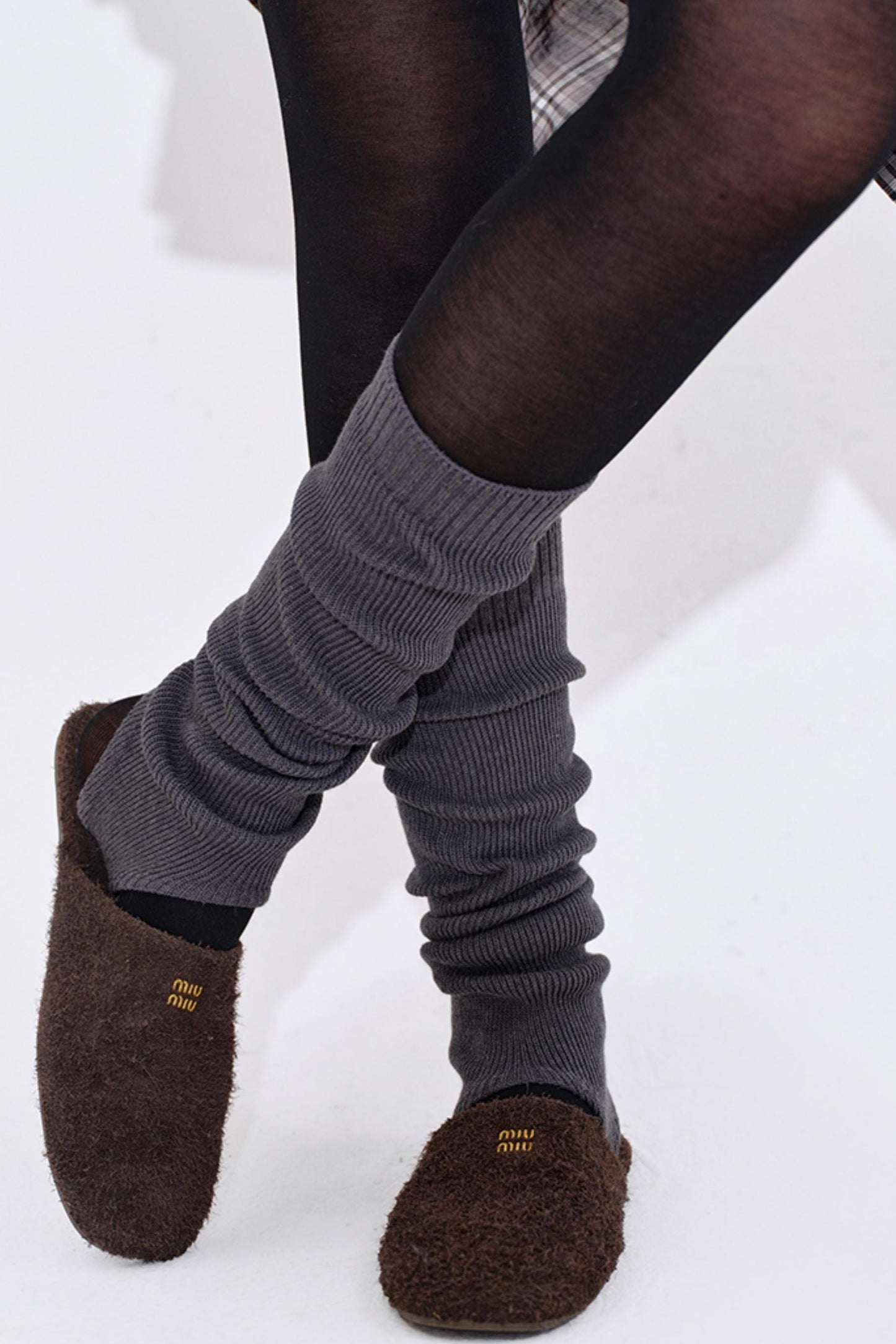 Layered Knit Leg Warmers Socks