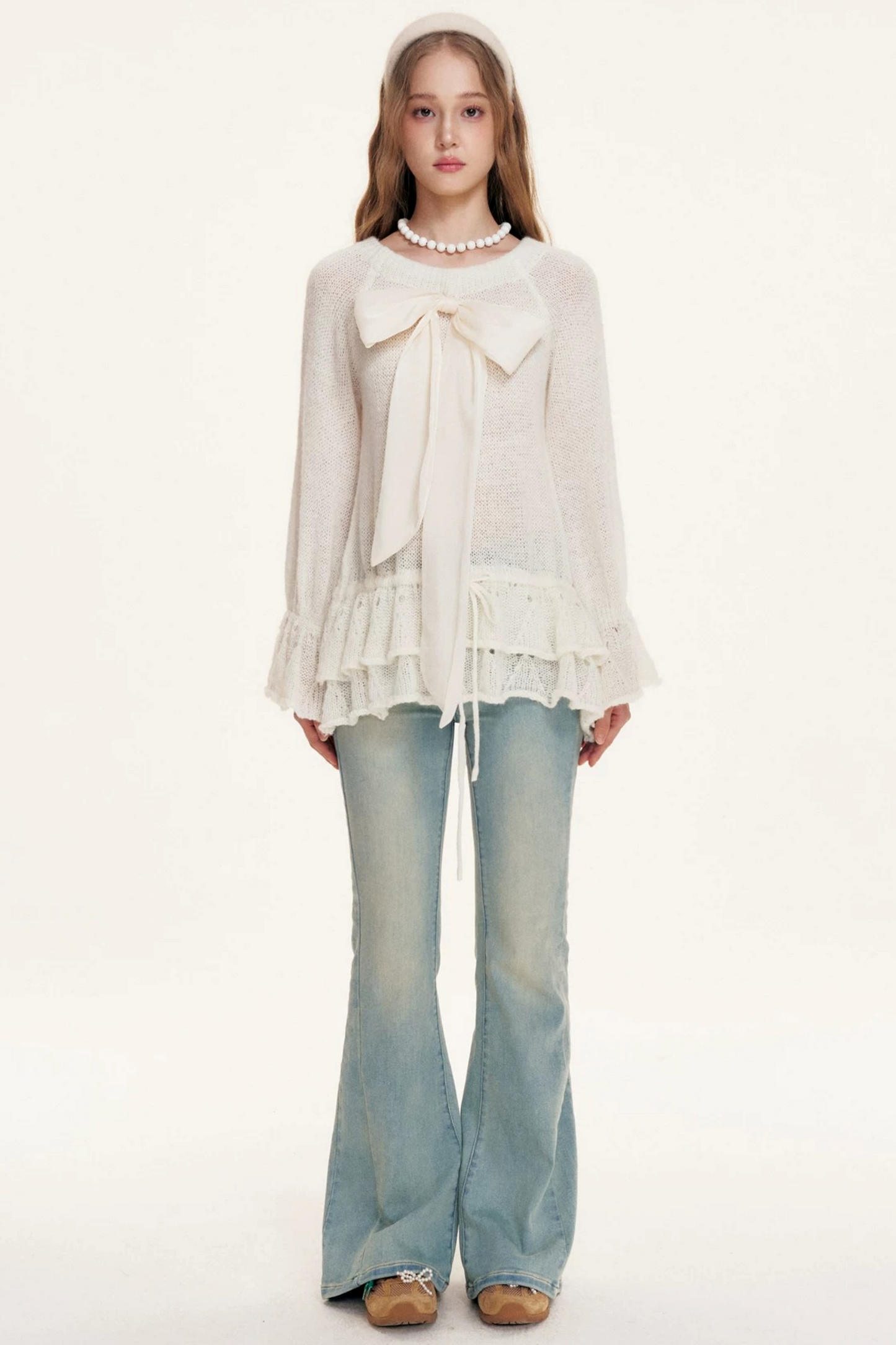 Multi-Wear Bow Knit Sweater
