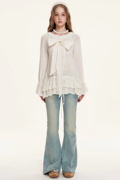 Multi-Wear Bow Knit Sweater