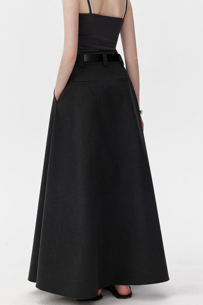 Tall Black Flare Skirt