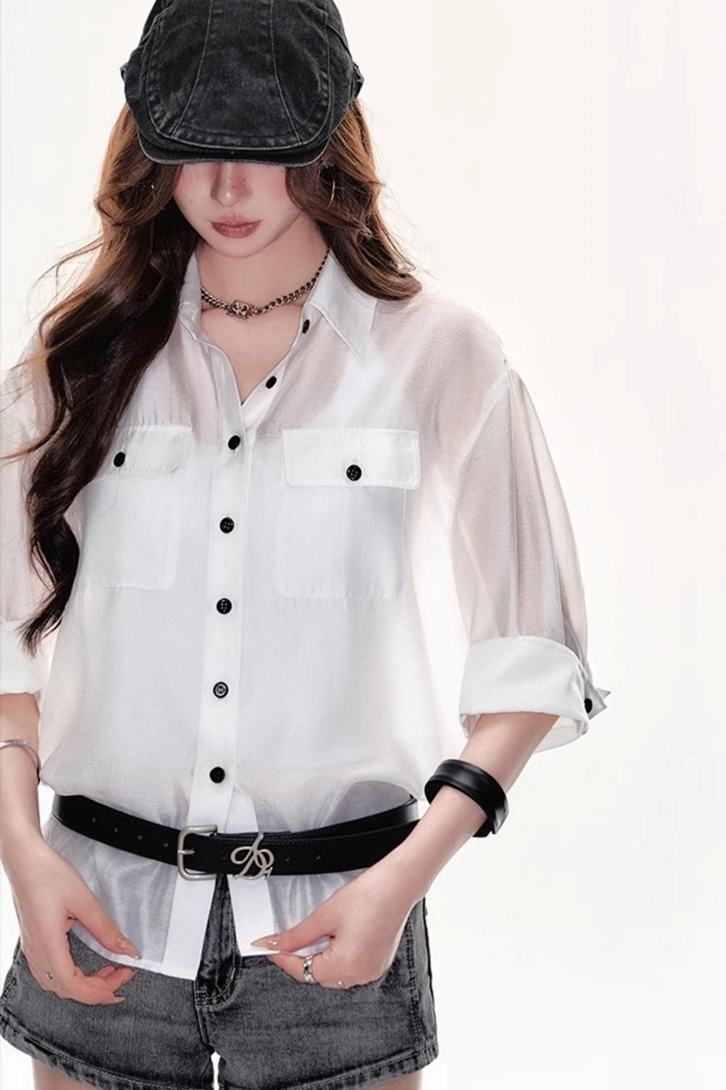Sheer Sleeve Shirt