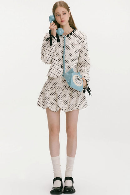 Night Lily Polka Dot Skirt