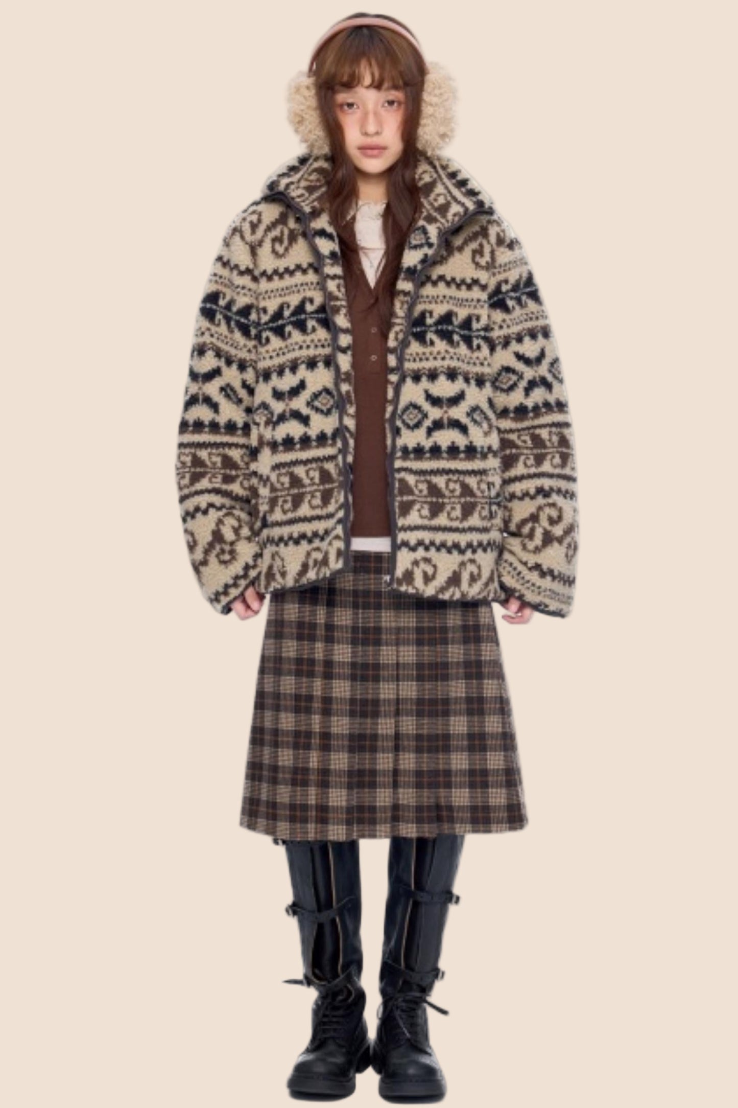 Ethnic Fleece Cotton Jacket