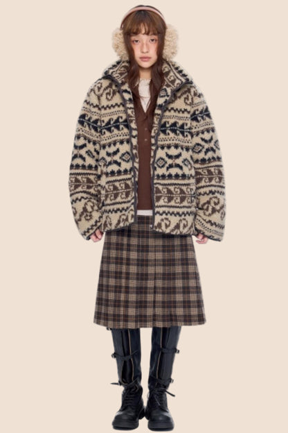 Ethnic Fleece Cotton Jacket