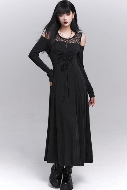 Black Long Sleeve Maxi Dress