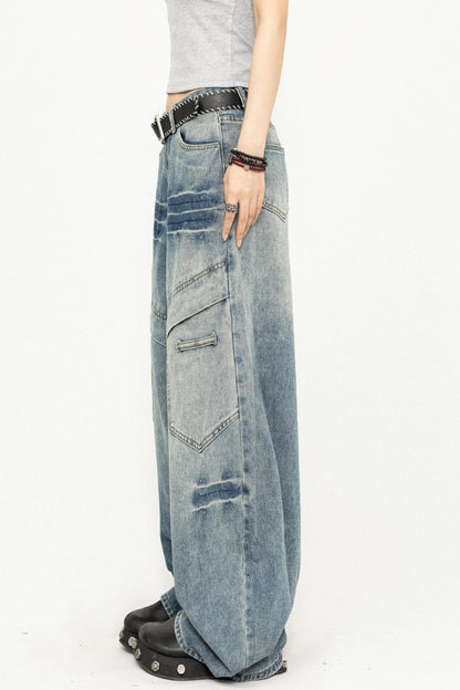 Wide-Leg Denim Jeans