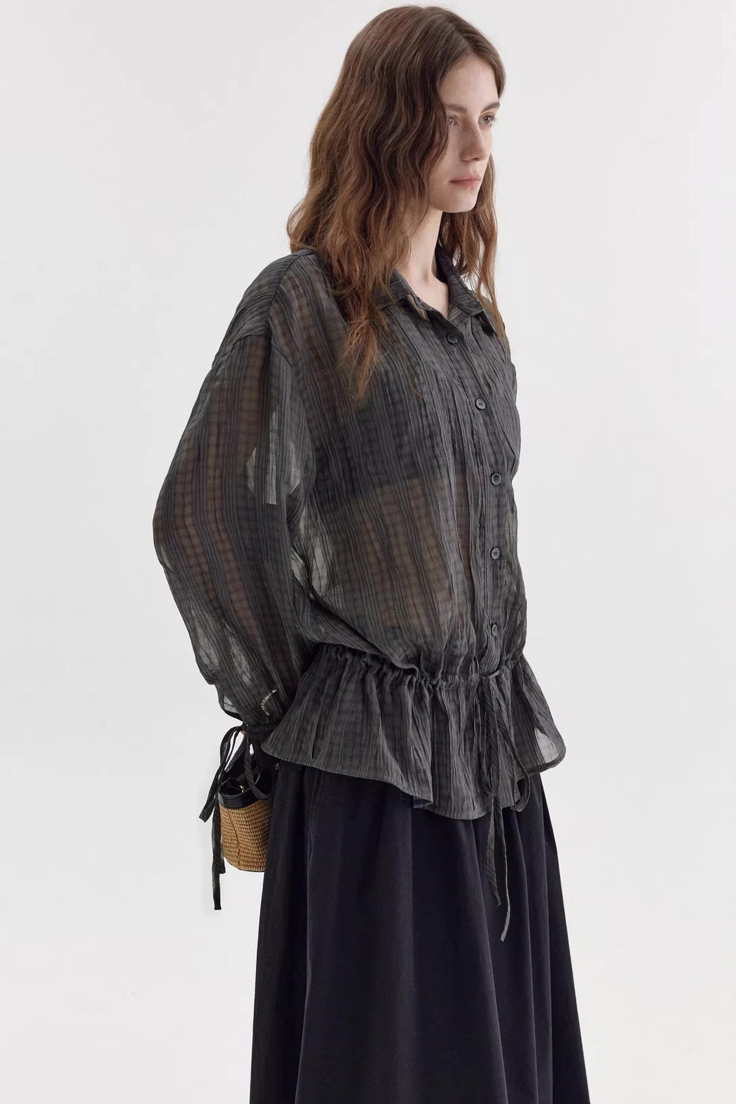 Color-Block Plaid Shirt