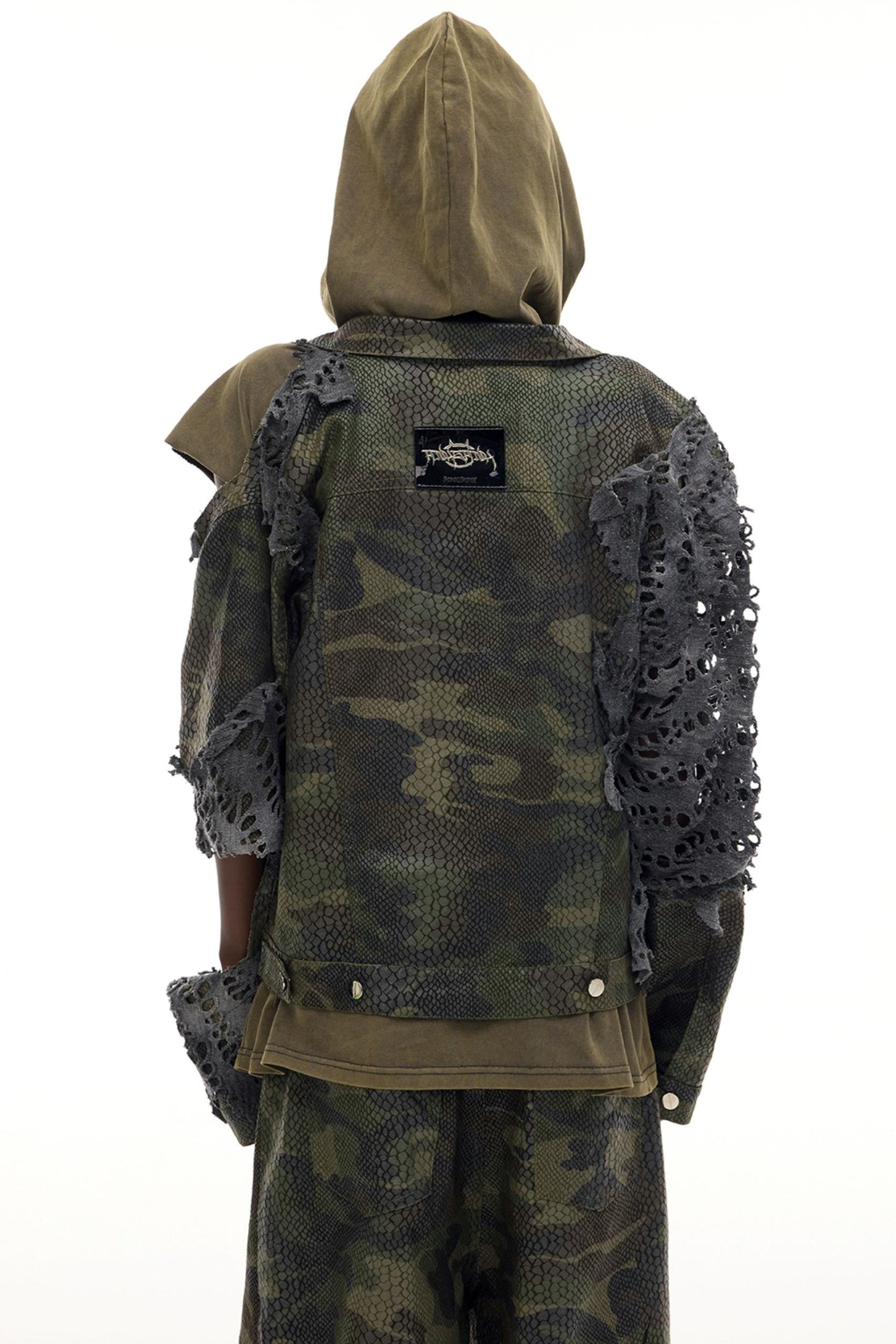 Cosmic Vortex Sleeveless Hooded Top