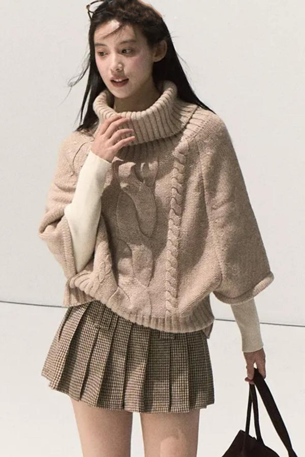 Retro Knit Twist Sweater