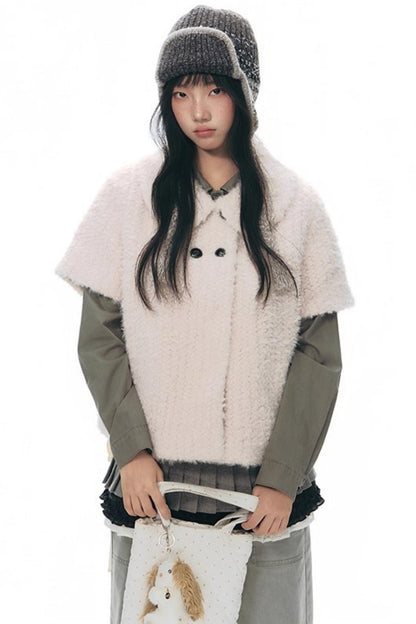 Lamb Wool Two-Piece Sweater Set-Up