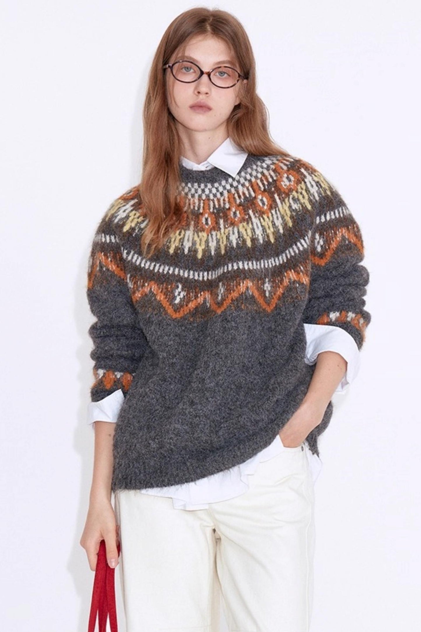 Fair Isle Jacquard Wool Sweater