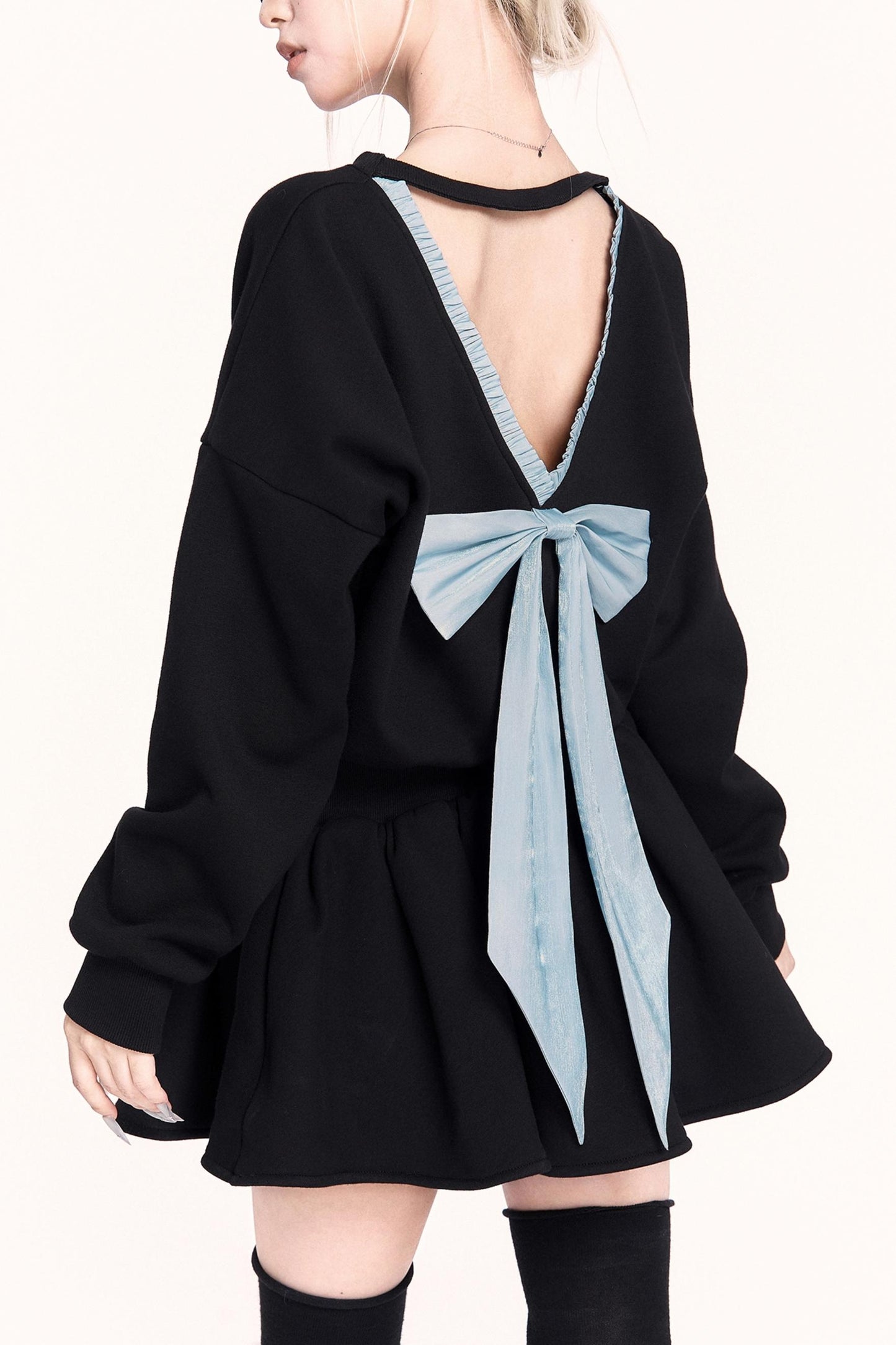 Fleece-Lined Sweatshirt Dress