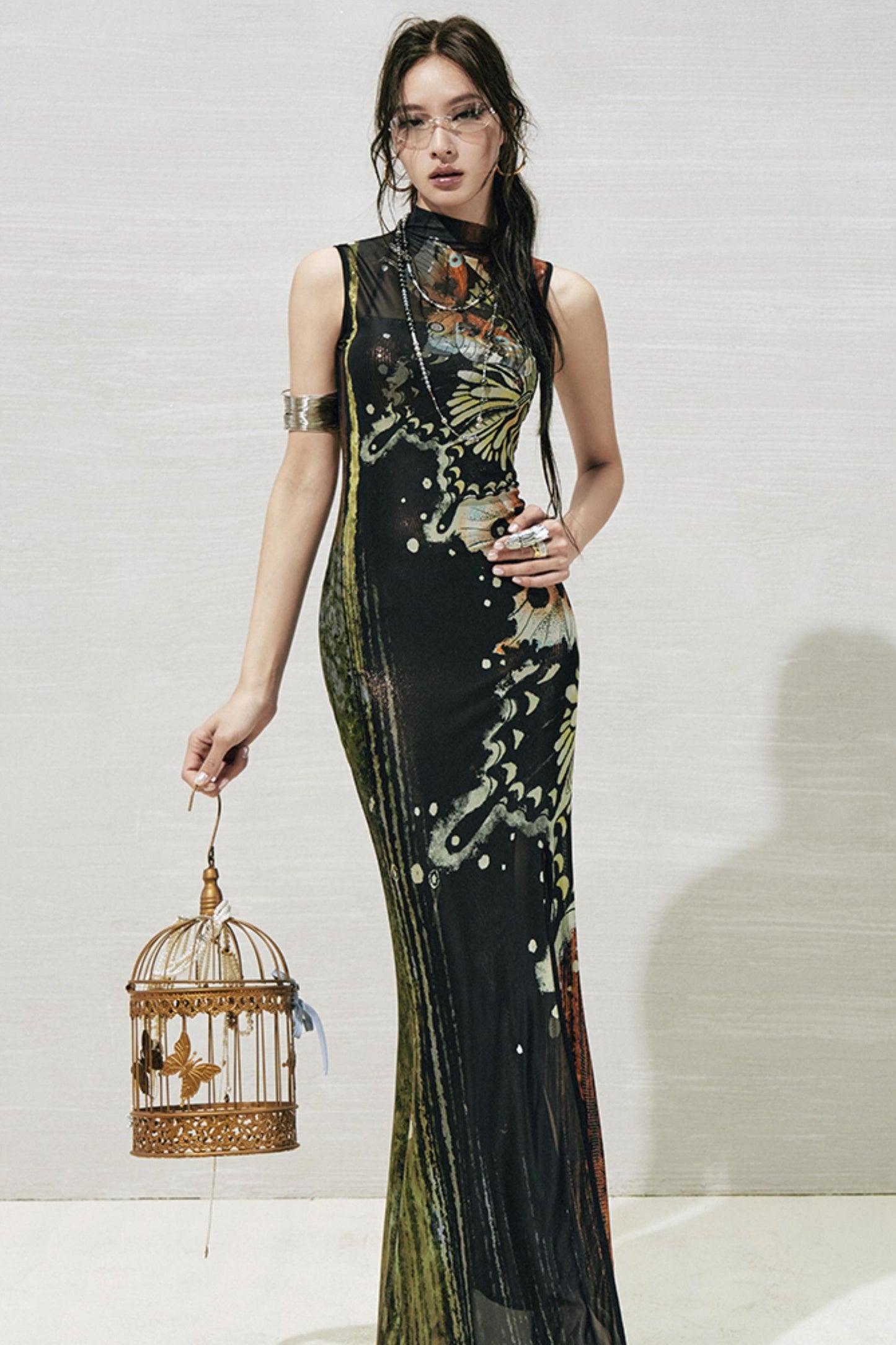 Slit Two-Piece Dress