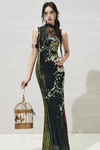 Slit Two-Piece Dress