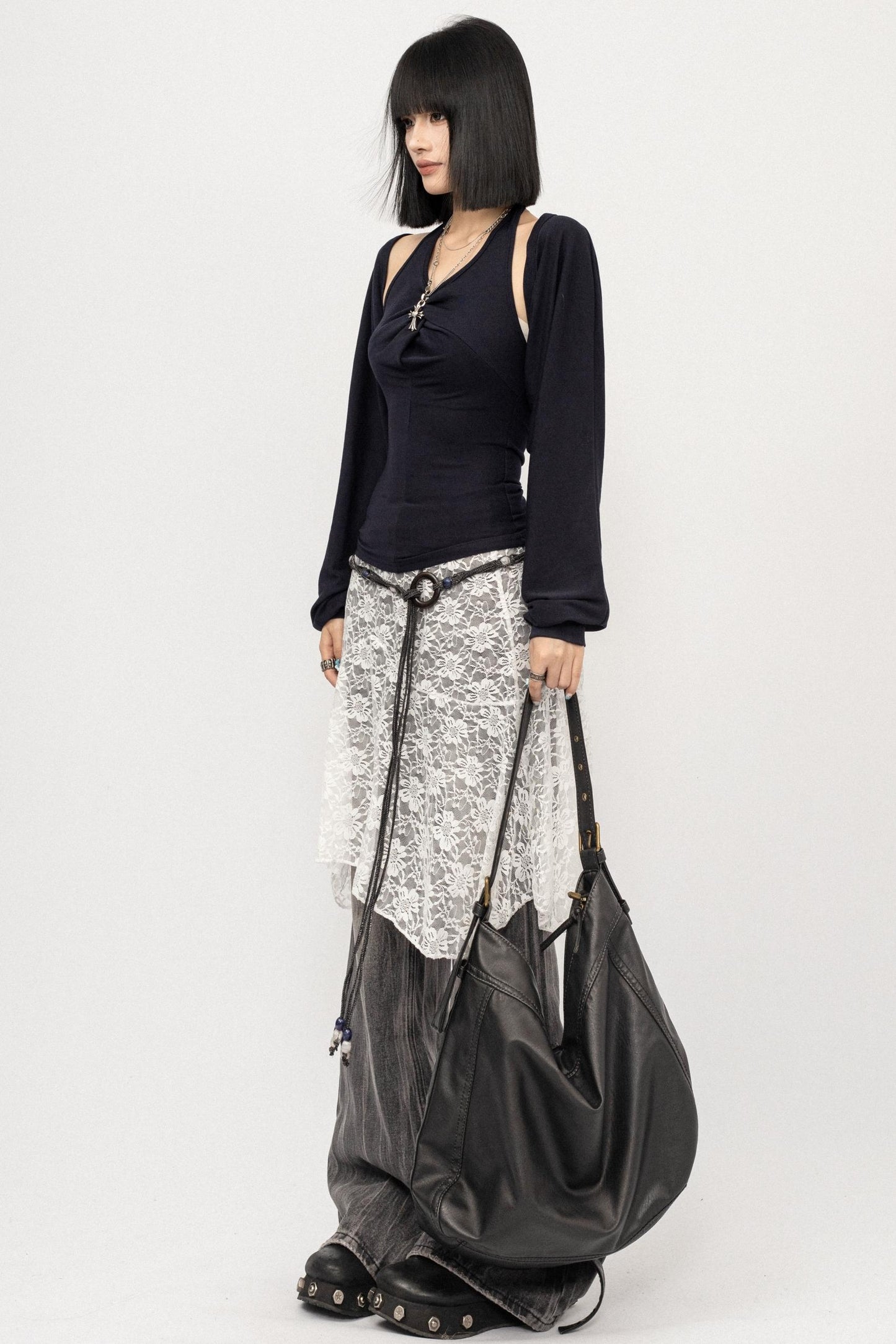 Retro Loose Drape Floor-length Pants