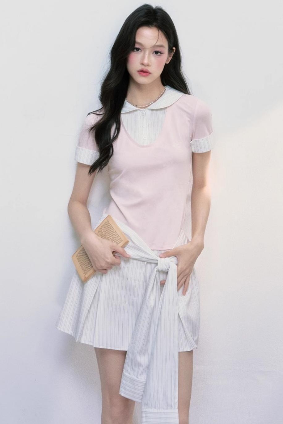 Chic Strappy Shirt Dress