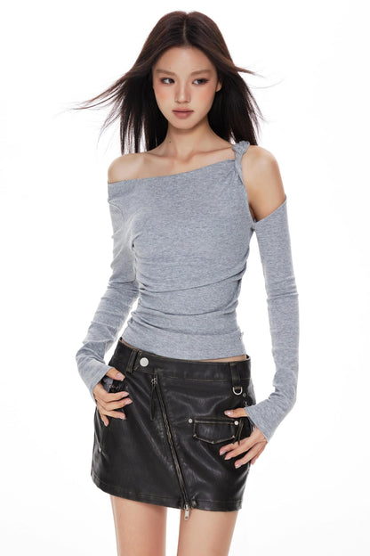 Twisted Pleated Knitted Top
