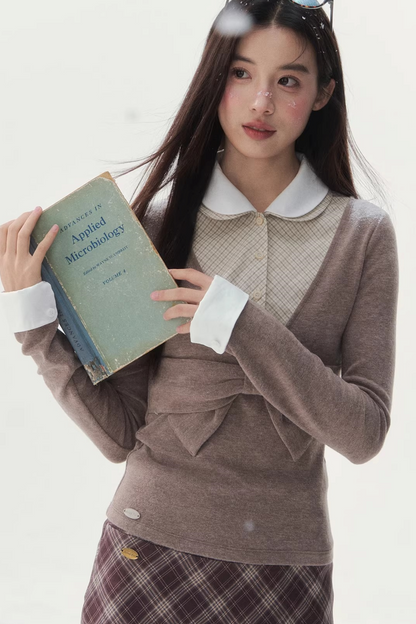 Doll Collar Three-Piece Top