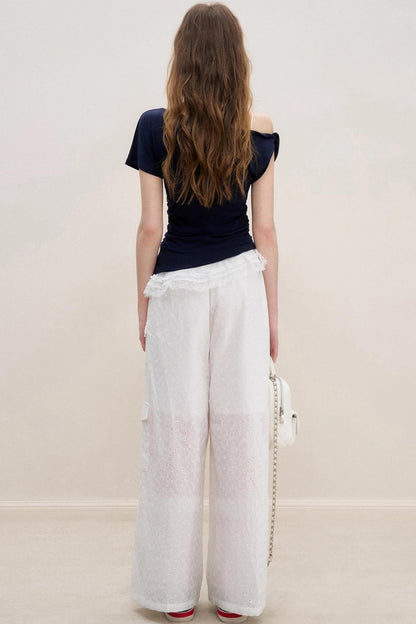 Lace Embrace Wide Leg Trousers