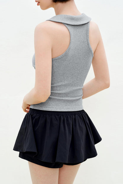 Sleek V-Neck Knit Vest