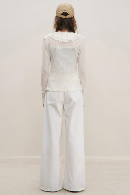 White Luxe Lace Cardigan