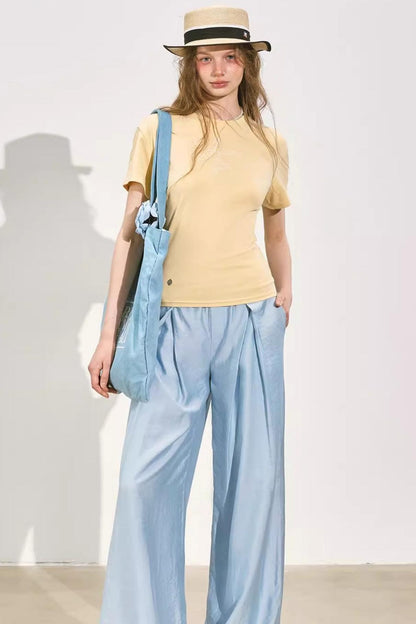 Pleated Organza Pants