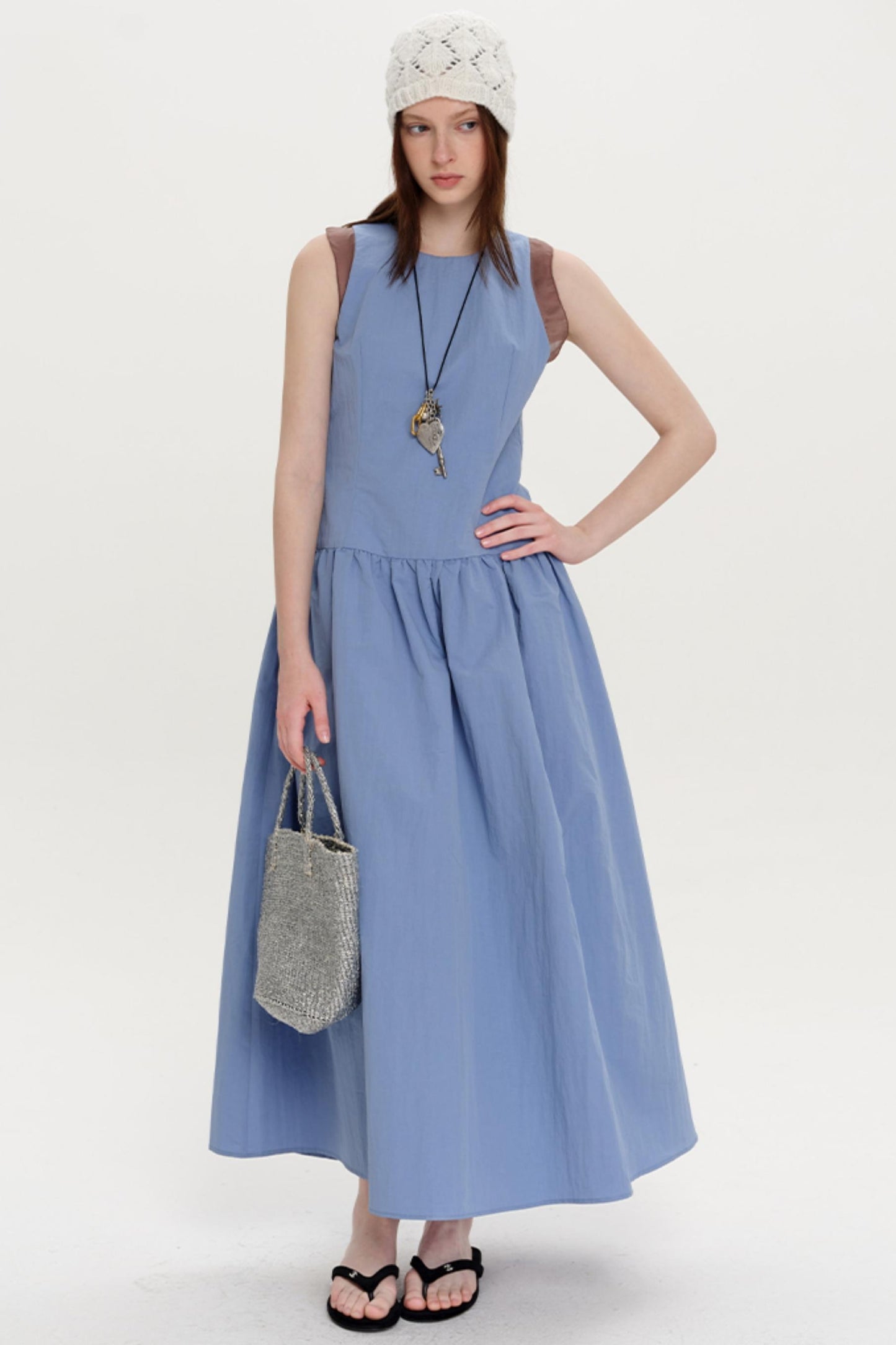 Roman Colorblock Yarn Dress