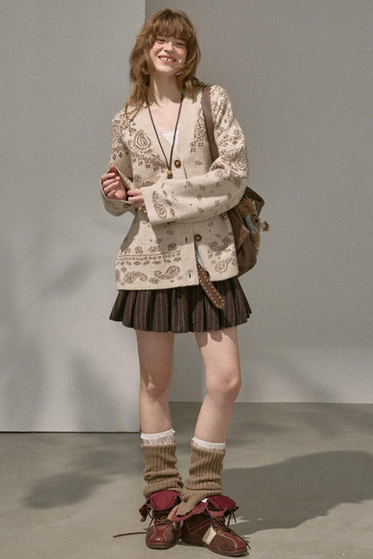 Winter Tweed Puffy Short Skirt