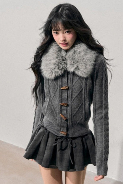 Knit Horn Button Cardigan